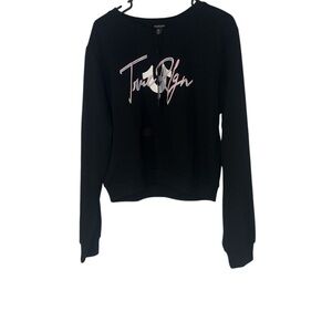 True Religion Black Graphic Sweatshirt